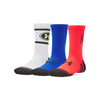 Boys'/Girls' Under Armour Youth Performance Tech 3-Pack Crew Socks - 713 - RACER RED
