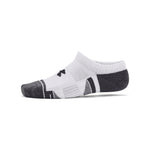 Boys'/Girls' Under Armour Youth Performance Tech No-Show 3-Pack Socks - 100 - WHITE