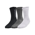 Boys'/Girls' Under Armour Youth Zone Mid-Crew 3-Pack Socks - 001 - BLACK