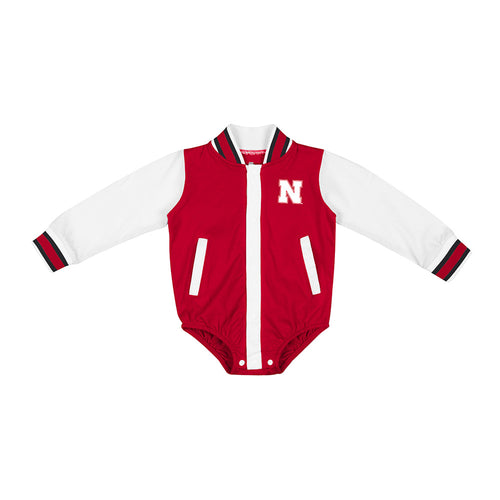 Boys' Nebraska Huskers Infant Bell Rings Varsity Onesie - NEBRASKA