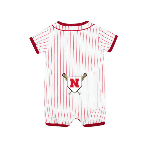 Boys' Nebraska Huskers Infant Dusty Baseball Romper - NEBRASKA