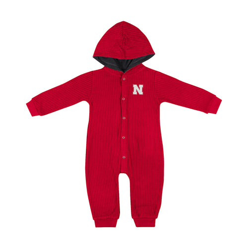 Boys' Nebraska Huskers Infant Lumpy Space Waffle Romper - NEBRASKA