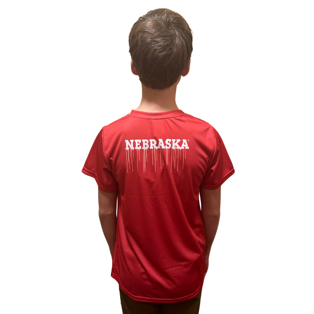 Boys' Nebraska Huskers Toddler Football Helmet Drip T-Shirt
