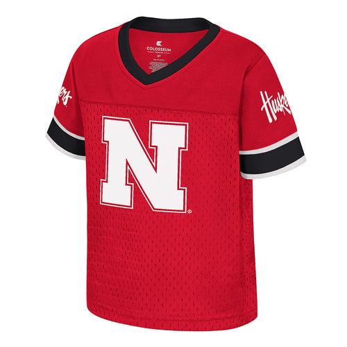 Boys' Nebraska Huskers Toddler Nothing But The Hits Football Jersey - NEBRASKA