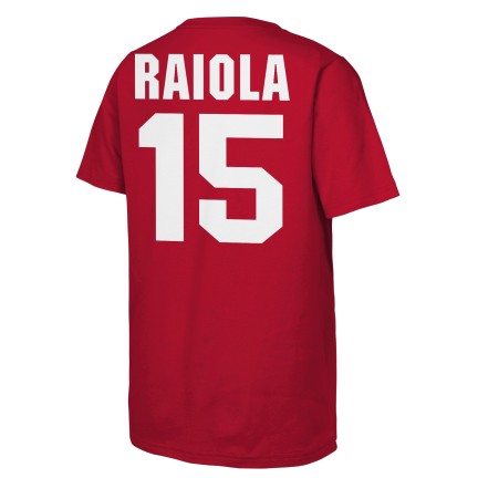Boys' Nebraska Huskers Toddler Raiola Name & Number T-Shirt - RED