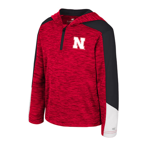 Boys' Nebraska Huskers Toddler Up-Ton 1/4 Zip Hoodie - NEBRASKA