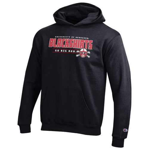 Boys' Nebraska Huskers Youth Blackshirts Flourescent Lights Hoodie - 999 BLK