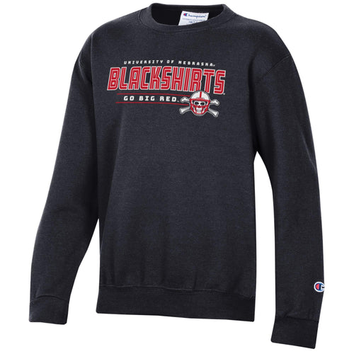 Boys' Nebraska Huskers Youth Blackshirts Flourescent Lights Sweatshirt - 999 BLK