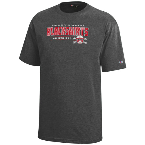 Boys' Nebraska Huskers Youth Blackshirts Flourescent Lights T-Shirt - 990 GRAN