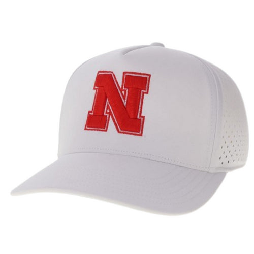 Boys' Nebraska Huskers Youth Cut Above Hat - WHITE