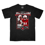 Boys' Nebraska Huskers Youth Emmett Johnson Portrait T-Shirt - BLACK