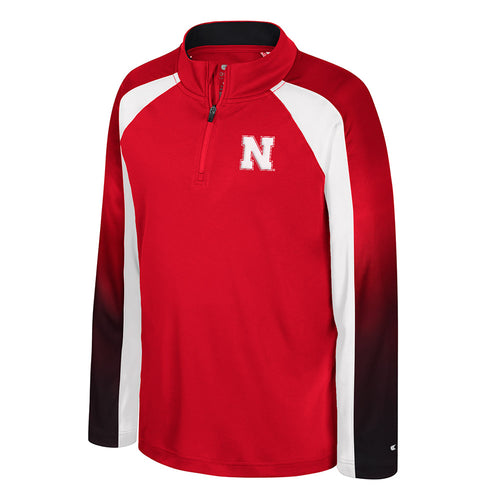 Boys' Nebraska Huskers Youth Ice King 1/4 Zip - NEBRASKA