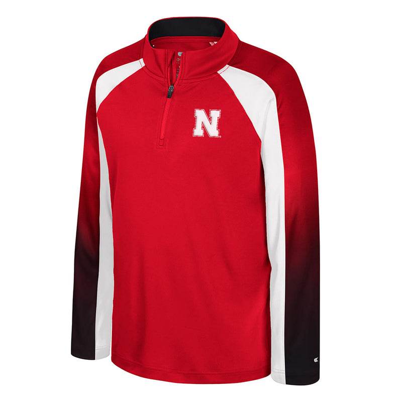 Boys' Nebraska Huskers Youth Ice King 1/4 Zip - NEBRASKA