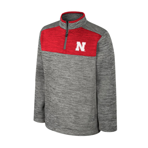 Boys' Nebraska Huskers Youth Rylos 1/4 Zip Fleece - NEBRASKA