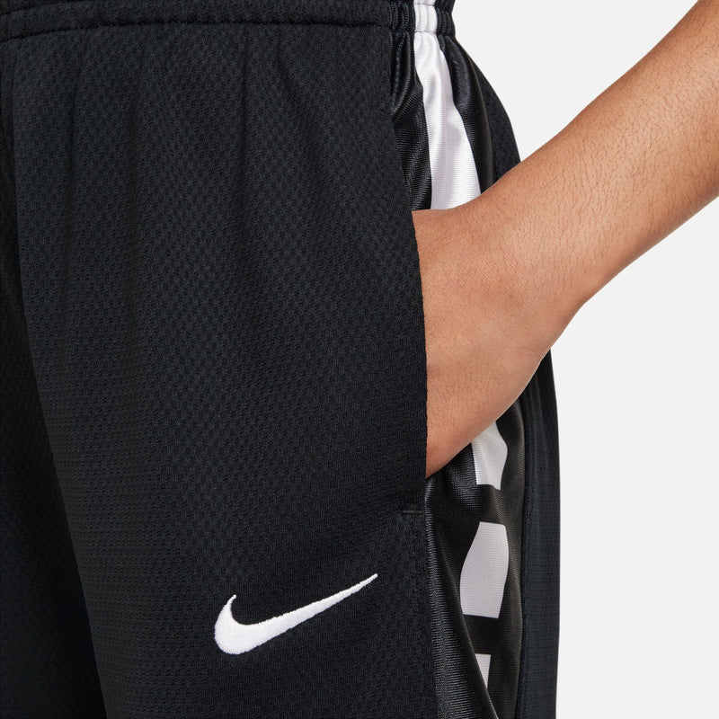 Boys' Nike Elite 23 Stripe Basketball Shorts - 010 - BLACK