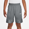 Boys' Nike Elite 23 Stripe Basketball Shorts - 084 - GREY