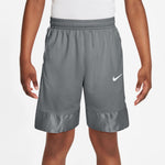 Boys' Nike Elite 23 Stripe Basketball Shorts - 084 - GREY