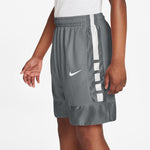 Boys' Nike Elite 23 Stripe Basketball Shorts - 084 - GREY