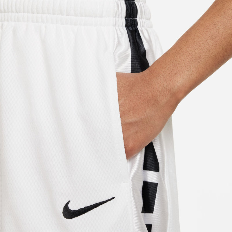 Boys' Nike Elite 23 Stripe Basketball Shorts - 100 - WHITE