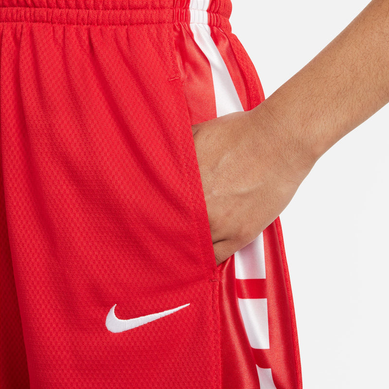 Boys' Nike Elite 23 Stripe Basketball Shorts - 657 - RED