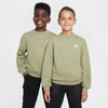 Boys' Nike Youth Club Fleece Crew Sweatshirt - 386 GREN