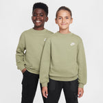 Boys' Nike Youth Club Fleece Crew Sweatshirt - 386 GREN