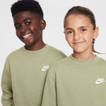 Boys' Nike Youth Club Fleece Crew Sweatshirt - 386 GREN