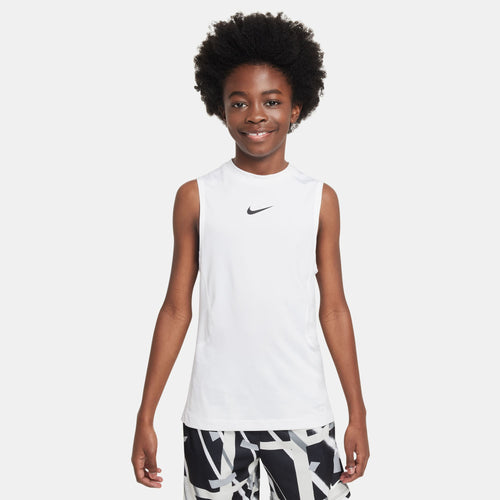 Boys' Nike Youth Pro Sleeveless Tee - 100 - WHITE