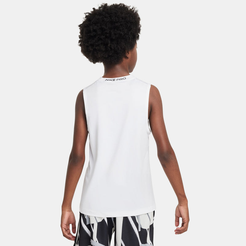 Boys' Nike Youth Pro Sleeveless Tee - 100 - WHITE
