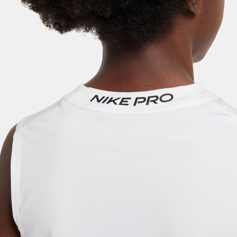 Boys' Nike Youth Pro Sleeveless Tee - 100 - WHITE