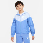 Boys' Nike Youth Windrunner Hooded Jacket - 450 - POLAR BLUE