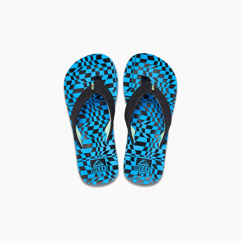 Boys' Reef Youth Ahi Swell Checkers Sandals - SWELL