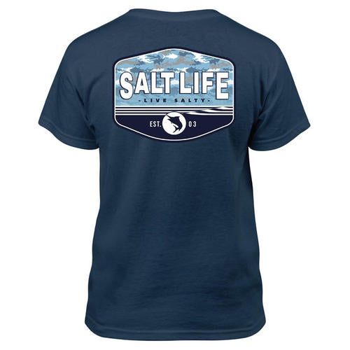 Boys' Salt Life Youth Aquatic Journey Fade T-Shirt - WASHED NAVY