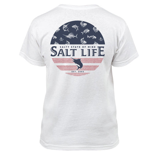 Boys' Salt Life Youth Salty Honor Bones T-Shirt - WHITE