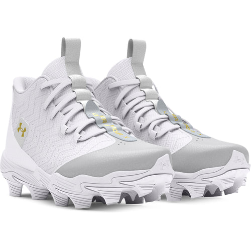 Boys' Under Armour Harper 9 Mid RM Baseball Cleats - 101 - WHITE