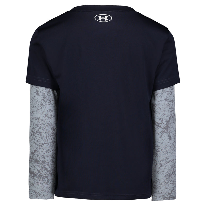 Boys' Under Armour Kids Grunge Wash Slider Longsleeve - 413 NAVY