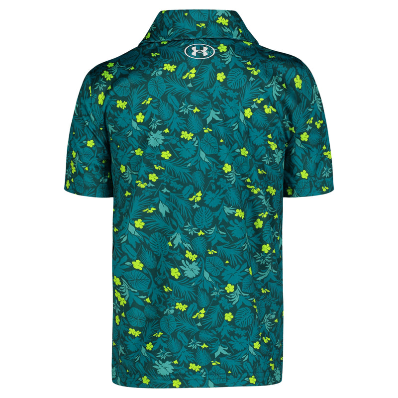 Boys' Under Armour Toddler Playoff 3.0 Tropical Polo - 348 TEAL