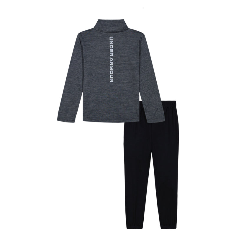 Boys' Under Armour Toddler Tech Wordmark 1/4 Zip Set - 001 - BLACK