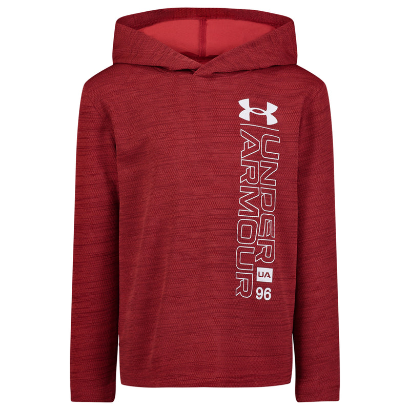Boys' Under Armour Toddler Wordmark Twist Mesh Hoodie - 621 RED