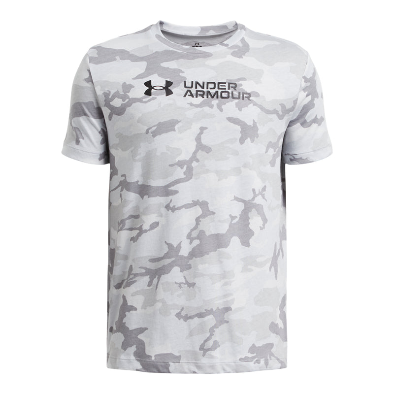 Boys' Under Armour Youth All-Over Print Camo T-Shirt - 023 - GREY