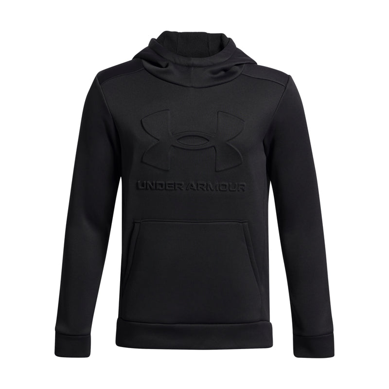 Boys' Under Armour Youth Armour Fleece Embossed Hoodie - 001 - BLACK