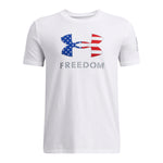 Boys' Under Armour Youth Freedom Big Logo T-Shirt - 100 - WHITE