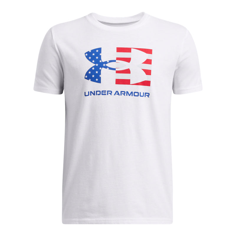 Boys' Under Armour Youth Freedom Chest Flag T-Shirt - 100 - WHITE