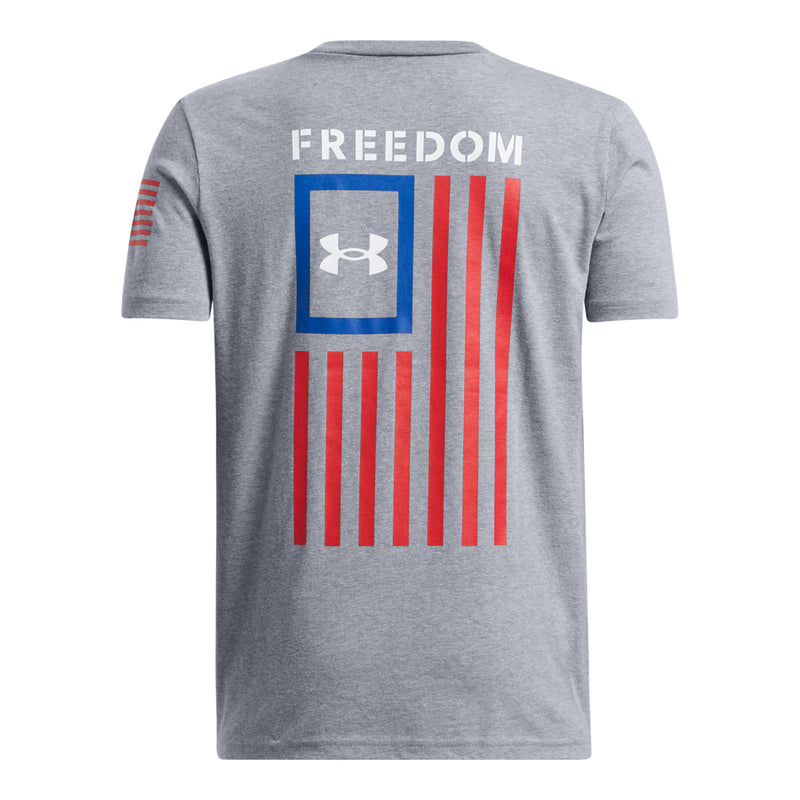 Boys' Under Armour Youth Freedom Flag T-Shirt - 035 - GREY
