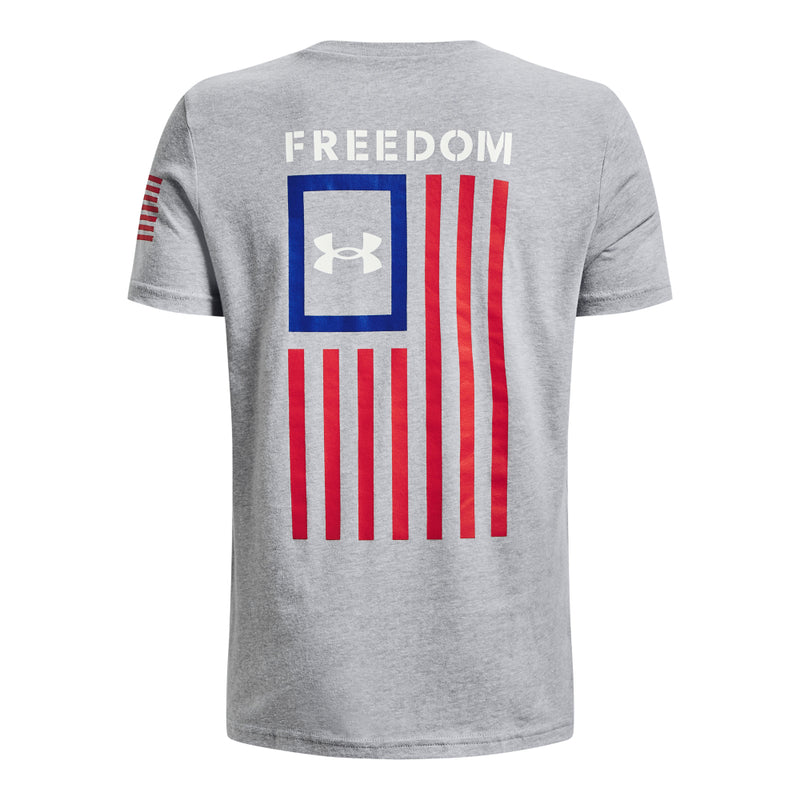 Boys' Under Armour Youth Freedom Flag T-Shirt - 036 GREY