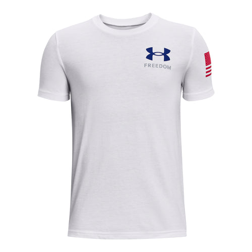 Boys' Under Armour Youth Freedom Flag T-Shirt - 100 - WHITE