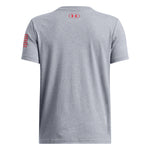 Boys' Under Armour Youth Freedom Stacked Logo T-Shirt - 035 - GREY