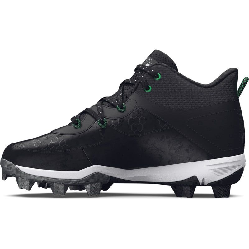 Boys' Under Armour Youth Harper 8 Mid RM Baseball Cleats - 001 - BLACK