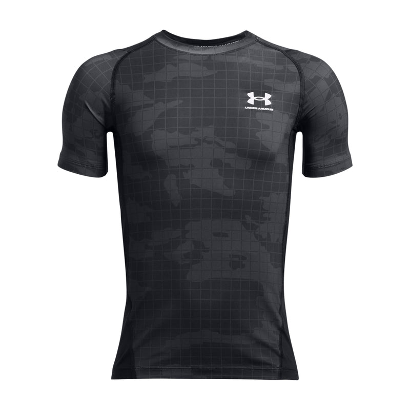 Boys' Under Armour Youth Heatgear Printed T-Shirt - 002 - BLACK