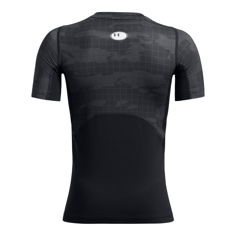 Boys' Under Armour Youth Heatgear Printed T-Shirt - 002 - BLACK